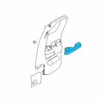 OEM 2019 Nissan Titan XD Rear Door Armrest, Left Diagram - 82941-EZ10A