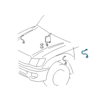 OEM 2000 Lexus LX470 Sensor Sub-Assy, Height Control, Rear Diagram - 89407-60010