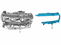 OEM Jeep Headlight Bezels Diagram - 68504932AC