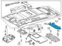 OEM Toyota Highlander Dome Lamp Assembly Diagram - 81240-12100-B0