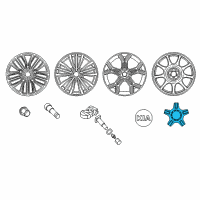 OEM 2018 Kia Stinger Wheel Hub Cap Assembly Diagram - 52960J5100