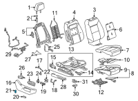 OEM 2020 Chevrolet Silverado 1500 Seat Switch Knob Diagram - 90921020