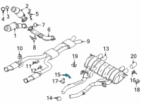 OEM 2022 BMW M4 BRACKET FOR REAR SILENCER, L Diagram - 18-30-9-503-719