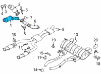 OEM 2021 BMW M4 RP CATALYTIC CONV.CLOSE TO T Diagram - 18-32-9-501-471