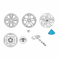 OEM 2022 Toyota Prius Wheel Cover Diagram - 42602-47290