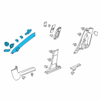 OEM 2014 Chevrolet Cruze Weatherstrip Pillar Trim Diagram - 95470394