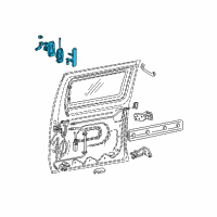 OEM Ford E-150 Club Wagon Handle, Outside Diagram - 8C2Z-1526604-AB