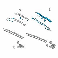 OEM 2021 Honda Clarity Arm, Windshield Wiper Diagram - 76600-TRT-A04