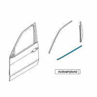 OEM 2009 BMW X6 Channel Cover, Exterior, Door, Front Right Diagram - 51-33-7-187-216