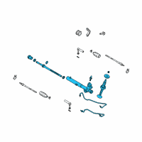 OEM 2003 Infiniti FX35 Power Steering Gear Assembly Diagram - 49200-CG100