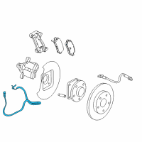 OEM 2015 Cadillac XTS Rear Speed Sensor Diagram - 22785582