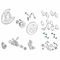 OEM 2021 Toyota Camry Brake Pads Retainer Kit Diagram - 04948-33060