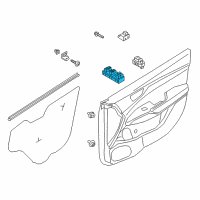 OEM 2019 Hyundai Accent Unit Assembly-Power Window Main Diagram - 93571-H5100-4X