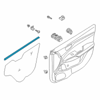 OEM 2019 Hyundai Accent Weatherstrip-Front Door Belt Inside RH Diagram - 82241-J0000