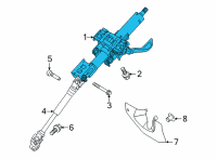 OEM Nissan Rogue COLMN-STRG Tilt Diagram - 48810-6RF2C