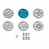 OEM Jeep Wrangler Aluminum Wheel Diagram - 5VH241A7AA