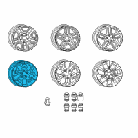 OEM 2018 Jeep Wrangler WHEEL-ALUMINUM Diagram - 6BZ391XFAB