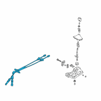 OEM 2016 Hyundai Veloster Manual Transmission Lever Cable Assembly Diagram - 43794-2V300