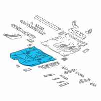 OEM 2018 Toyota Highlander Front Floor Pan Diagram - 58111-0E918