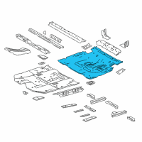 OEM Toyota Highlander Center Floor Pan Diagram - 58211-0E909