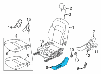 OEM 2022 Nissan Sentra Finisher-Cushion, Front Seat Outer LH Diagram - 87380-6LB1A