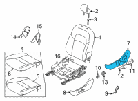 OEM 2022 Nissan Sentra Finisher-Cushion, Front Seat Outer LH Diagram - 87380-6LB0A