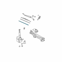 OEM 2000 Lexus SC400 Wiper Blade Rubber Diagram - 85214-40080