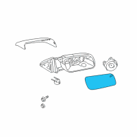 OEM 2009 Ford Flex Mirror Glass Diagram - 8A8Z-17K707-B