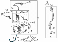 OEM Chevrolet Trailblazer Tank Strap Diagram - 42481338