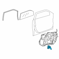 OEM 2014 Dodge Charger Front Door Window Regulator Motor Diagram - 68143987AA