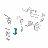 OEM 1998 Cadillac Seville Caliper Support Diagram - 18029829