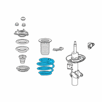 OEM 2021 Honda Civic SPRING, R- FR Diagram - 51401-TGH-A11