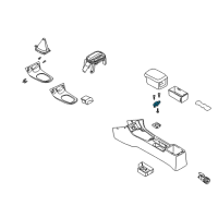 OEM Kia Sephia Hinge-Console Lid Diagram - 0K2AA64480