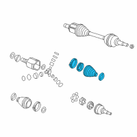 OEM 2015 Chevrolet Spark EV Boot Kit-Front Wheel Drive Shaft Tri-Pot Joint Diagram - 95327832