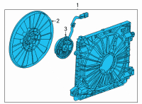 OEM 2022 Cadillac CT4 Fan Assembly Diagram - 84798305