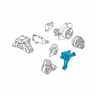 OEM Saturn Ion Transmission Mount Bracket Diagram - 15816119