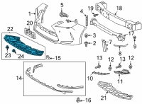 OEM 2022 Lexus RX350 ABSORBER, FR Bumper Diagram - 52618-48021