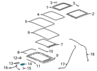 OEM 2022 Buick Envision Window Shade Motor Diagram - 84914929