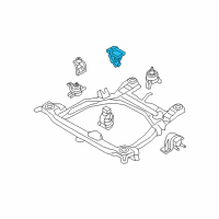 OEM 2008 Hyundai Santa Fe Engine Support Bracket, Front Diagram - 21610-3E027