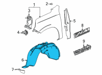 OEM Chevrolet Suburban Fender Liner Diagram - 84856823