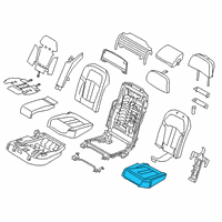 OEM 2020 BMW 750i xDrive Seat Cushion Pad Diagram - 52207354637