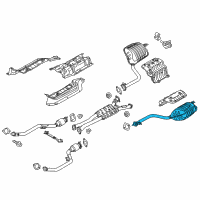 OEM 2015 Hyundai Genesis Rear Muffler Assembly, Left Diagram - 28710-B1300