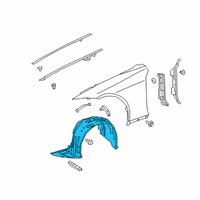 OEM Lexus LC500 Shield Sub-Assembly, Fender Diagram - 53805-11020