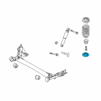 OEM Hyundai Elantra Rear Spring Pad, Lower Diagram - 55332-1J000