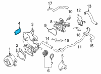 OEM 2021 Nissan Rogue Gasket-Water Inlet Diagram - 13050-5NA0A