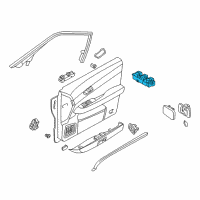 OEM 2003 Infiniti Q45 Main Power Window Switch Assembly Diagram - 25401-AR201