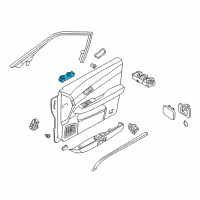 OEM 2006 Infiniti Q45 Assist Power Window Switch Assembly Diagram - 25411-AR201