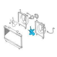 OEM 1999 Toyota Celica Fan Blade Diagram - 16361-74060