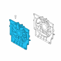 OEM 2016 BMW X3 Engine Cooling Fan Assembly Diagram - 17-42-7-601-176