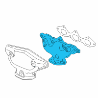 OEM 2001 Acura TL Manifold Assembly, Rear Exhaust Diagram - 18010-P8E-A00